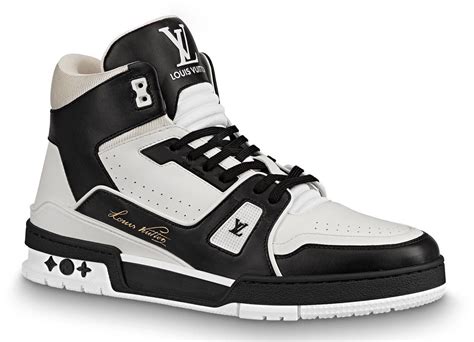 louis vuitton men's sneakers high tops|black and white lv trainers.